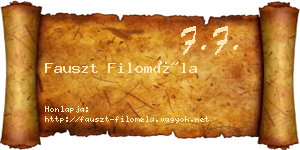 Fauszt Filoméla névjegykártya